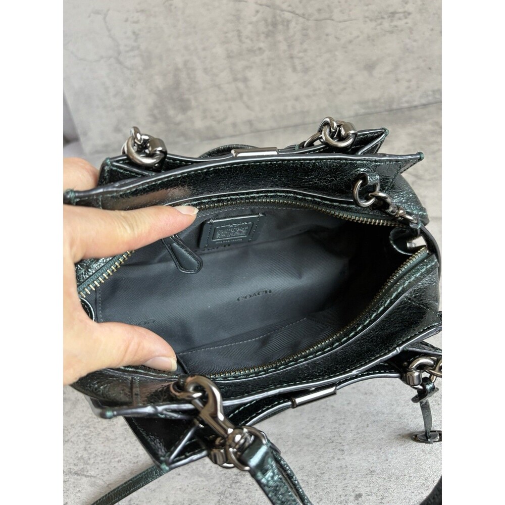 COACH Mini Metallic Dreamer 21 Satchel Crossbody Leather Bag Limited Edition - Picture 6 of 9